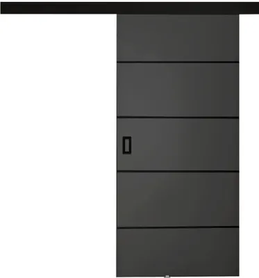 Produktbild von MIRJAN24 Schwebetür Werdi Plus, Stilvoll Zimmertür, Wohnzimmer, Praktisch (Größe: 100 cm, Farbe: Graphit)