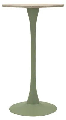 Obrázek produktu pro Kulatý stůl Alaska z MDF a železa, zelený a krémový, Ø 60 × 106 cm