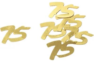 Produktbild von PaperStyle 47505 Konfetti Zahl 75 - 10 g, ca. 15 mm, gold