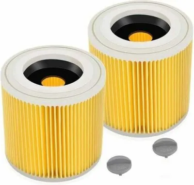Produktbild von Patronenfilter für Kärcher WD3 Premium WD2 WD3 WD3P MV2 MV3, 2er-Pack WD3 Filter – Ersatzfilter für Kärcher Staubsauger 6.414-552.0/64145520