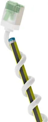 Image de Goobay 74363 Câble patch ultra-flexible CAT 8.1, slim, U/FTP, blanc, 5 m - connecteurs extra-courts, conducteur en cuivre sans oxygène (OFC) à 99,9 %, LSZH, gaine TPE, AWG 32