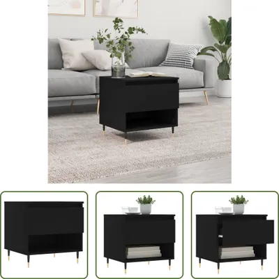 Produktbild von The Living Store Couchtisch Schwarz 50x46x50 cm Holzwerkstoff