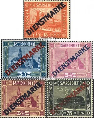 Produktbild von Briefmarken Saarland 1923 Mi D12-D15 (kompl.Ausg.) mit Falz Freimarken