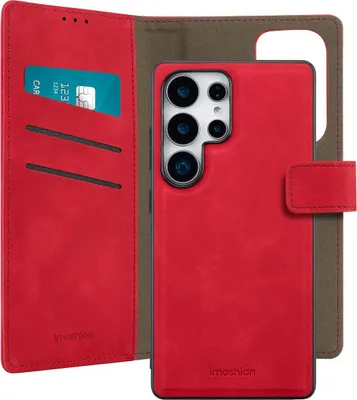 Zdjęcie produktu dla imoshion Zdejmowana półka 2 w 1 Luxe Bookcase dla Samsung Galaxy S25 Ultra - Czerwona