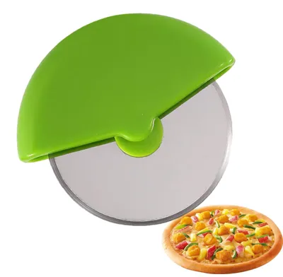 Image de Coupe-pizza en acier inoxydable avec protège-lame