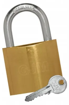 Produktbild von GJM Vorhängeschloss 40 Messing mit 3 Schlüsseln