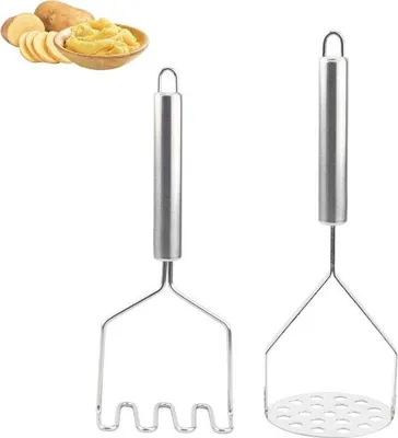 Immagine prodotto di Schiacciapatate in acciaio inossidabile, 2 pezzi, utensile da cucina