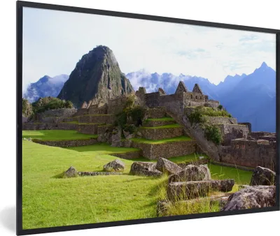 Produktbild von MuchoWow® MuchoWow® Gerahmtes Poster Die präkolumbianische Stadt Machu Picchu in Peru 60x40 cm - Poster mit zchwarzem Bilderrahmen - Printing - Wanddeko Schlafzimmer
