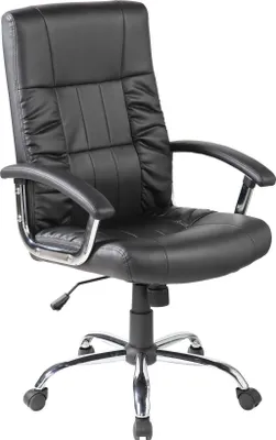 Produktbild von Drehstuhl Alberica Schwarz, verstellbar, gepolstert, 5 Rollen