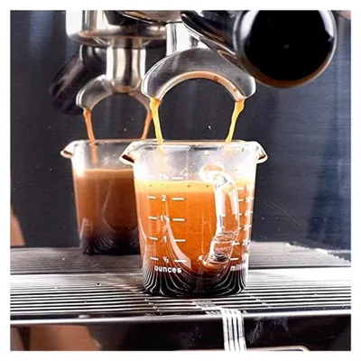 Produktbild von Espresso Shotglas 70ml mit Henkel und Doppelauslauf
