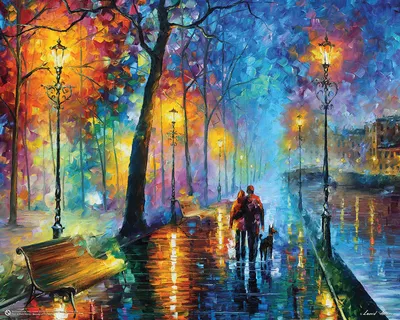 Obrázek produktu pro Plakát Melodie noci Leonid Afremov 50,5 x 40,5 cm