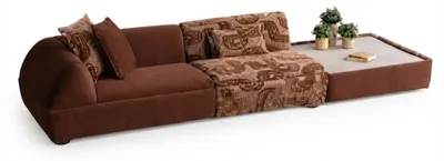 Productafbeelding van Driepersoonsbank, bruin, modern, ruim, comfortabel en behaaglijk voor de woonkamer