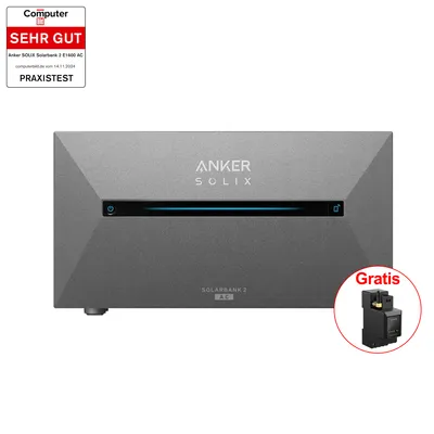Produktbild von Anker SOLIX Solarbank 2 E1600 AC mit Smarter Zähler (Gratis)