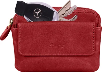 Produktbild von Benthill Schlüsseltasche Leder | Schlüsselbörse mit Münzfach| Kleines Schlüsseletui mit Kartenfach | Echt Leder Schüssel-Etui