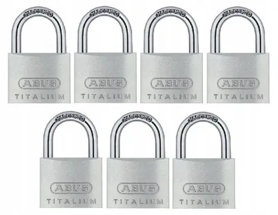 Produktbild von Abus Titalium 64ti/30 Vorhängeschloss Set mit 7 Stück und Gleichschließung