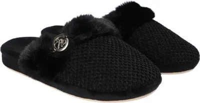 Produktbild von AMERICAN CLUB, SL07, Niedliche Hausschuhe, Warme Damen Hausschuhe, Elegant Slipper, Perfekt für sich selbst oder als Geschenk, Farbe: Schwarz, Größe: 37