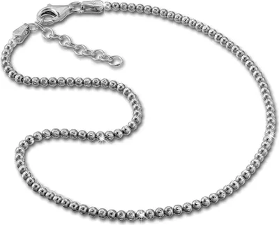Produktbild von SilberDream Damen-Fußkette 27cm 925er Silber diamantiert silber Kugeln SDF2164J