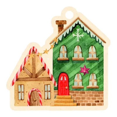 Produktbild von Weihnachten Beutel mit 5 Geschenkanhängern Green Line Laser Art