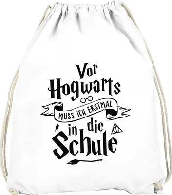 Produktbild von Kinder Turnbeutel Vor muss isch erstmal in die Schule Geschenk zur Einschulung Jungen Mädchen Moonworks® weiß unisize