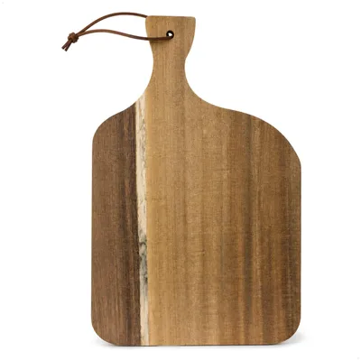 Produktbild von com-four® Schneidebrett aus Akazienholz 37 cm - Küchenbrett mit Griff