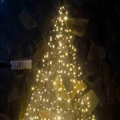 Image de Sapin de Noël LED Galaxy semi-circulaire 400 cm 320 LED blanc chaud, pour fixation murale