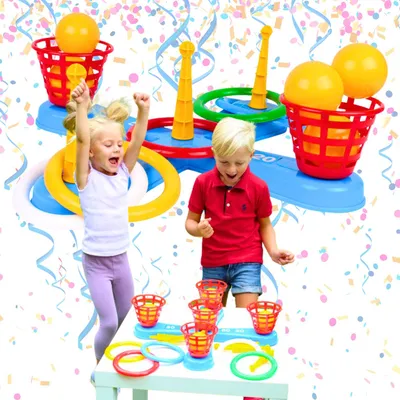 Produktbild von Ringwurf-Basketball-Geschicklichkeitsspiel Für Kinder