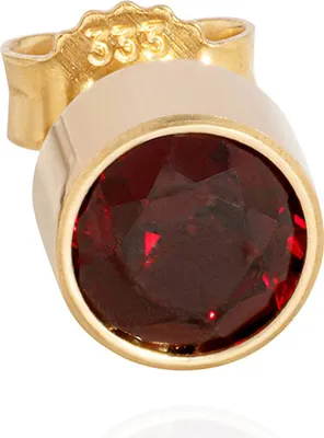 Produktbild von Einzel Kelch Ohrstecker 333 Gelbgold matt 8 Karat zylindrisch Ø5,6mm Echt Granat