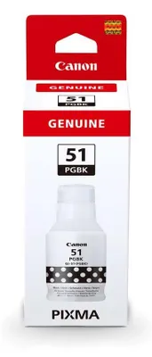 Produktbild von Canon GI-51PGBK, Hohe Reichweite, Tintenflasche, Schwarz, Original, Schwarz, Canon, PIXMA G1520, G2520, G2560, G3520, G3560, Tintenstrahl, Japan