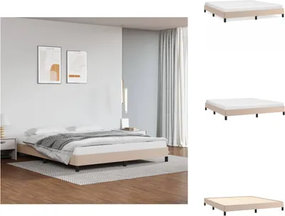 Produktbild von vidaXL Bettgestell Cappuccino-Braun 160x200 cm Kunstleder -  Betten & Bettgestelle