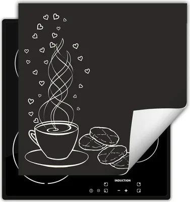 Produktbild von DarHaus Herdabdeckplatte 60x52 cm Anti Rutsch Matte Aufrollbar, dunkelgrau - Kaffee