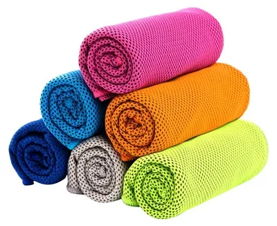 Produktbild von 6 Stück Kühlendes Sporthandtuch - 30x100 cm - Kühlhandtüchern – Mikroventil - Zacht und Ademend - Sneldrogend - Kühlendes Handtuch für Sport, Fitness