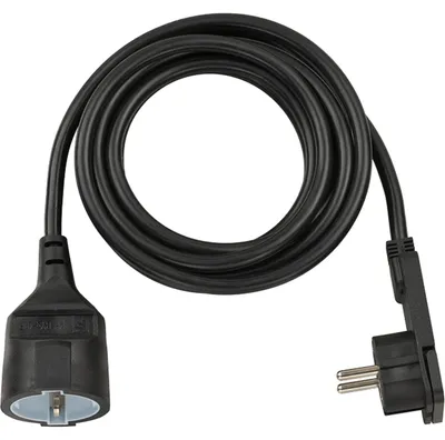 Produktbild von Brennenstuhl Verlängerungsleitung, Stromkabel, Netzkabel, Schuko-Kabel, platzsparend mit Flachstecker, Kunststoff, schwarz, 3000 mm
