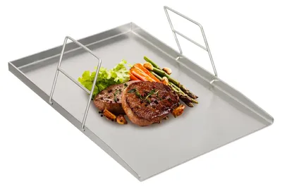 Produktbild von Edelstahl-Grillplatte mit Griffen