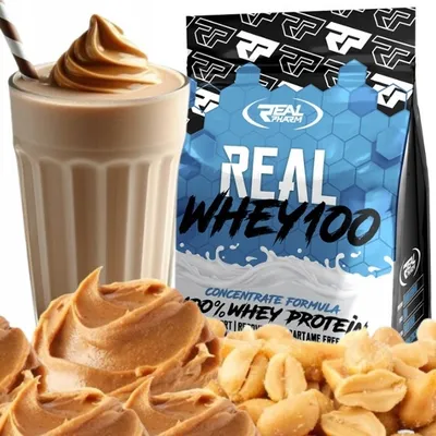 Produktbild von Real Pharm Molkenproteinkonzentrat WPC protein 2000g Eiweißpulver geschmack: PEANUT BUTTER