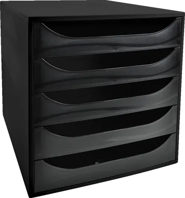 Obrázok produktu pre Exacompta ECOBOX zásuvkový box s 5 zásuvkami čierny 348x284x290 mm