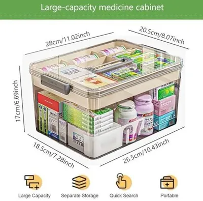 Immagine prodotto di Contenitore multifunzionale per medicinali con 2 scomparti
