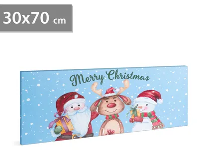 Imagen del producto de Adorno navideño LED – con soporte para colgar en la pared, 2 pilas AA, 70 x 30 cm