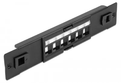 Zdjęcie produktu dla DELOCK 10" Keystone Patchpanel 6 Port werkzeugfrei