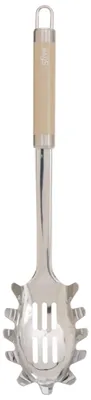 Produktbild von 5five Simply Smart | Nudellöffel - Spaghettilöffel - Kochlöffel - 32 cm - beige - aus Edelstahl - Küchenhelfer - Praktisch