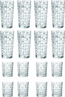 Produktbild von Nachtmann Bossa Nova Gläserset 16-tlg., 8 Longdrinkgläser + 8 Whiskygläser, Kristallglas