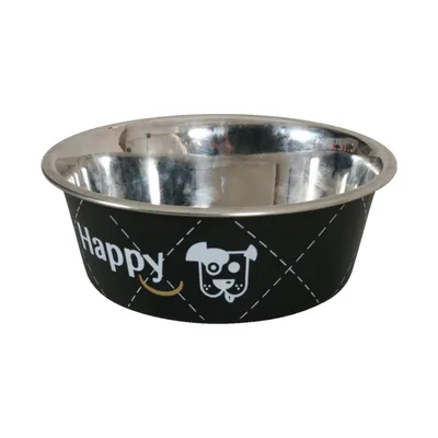 Obrázek produktu pro Miska nerez protiskluz pes HAPPY25cm 2,65l černá Zolux