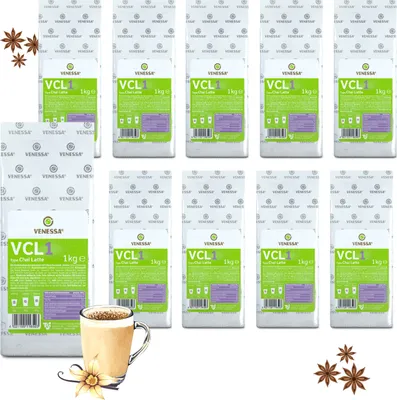 Produktbild von VENESSA VCL1 Chai Latte 10 x 1kg Instant Milchtee Getränkepulver zur Zubereitung von Milchteegetränken - Vorteilspack - Automaten geeignet