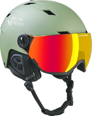 Produktbild von BLACK CREVICE Ski-& Snowboardhelm - Modell KIRCHBERG | Visierhelm | Farbe: Olive | 51-53 cm
