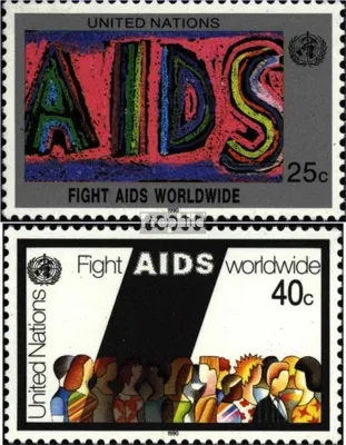 Produktbild von Briefmarken UNO - New York 1990 Mi 598-599 (kompl.Ausg.) postfrisch Aids-Bekämpfung