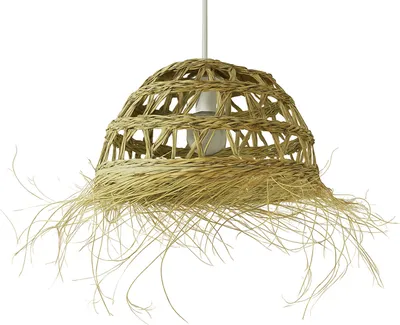 Immagine prodotto di Lampada a sospensione Baracoa | Lampada a sospensione Boho in paglia di palma doum 45cm