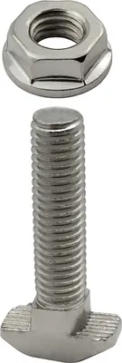Produktbild von KLAK 40 - Hammerkopfschraube T-Schraube M8 40mm Nut 8 Aluprofil 40-er 1 Stück + Mutter