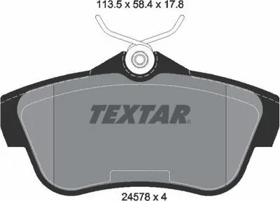 Produktbild von TEXTAR Bremsbeläge Satz Hinten für FIAT Scudo (270, 272) 2457803