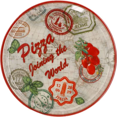 Immagine prodotto di Piatto pizza Roma rosso Ø 33 cm piatto da portata XL piatto grande in porcellana