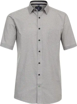 Produktbild von REDMOND Herren Freizeithemd Kurzarm Kent Comfort Blau gemustert 4XL