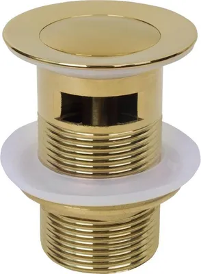 Immagine prodotto di Mexen tappo clic-clac piccolo rotondo con troppopieno, dorato - 79925-50